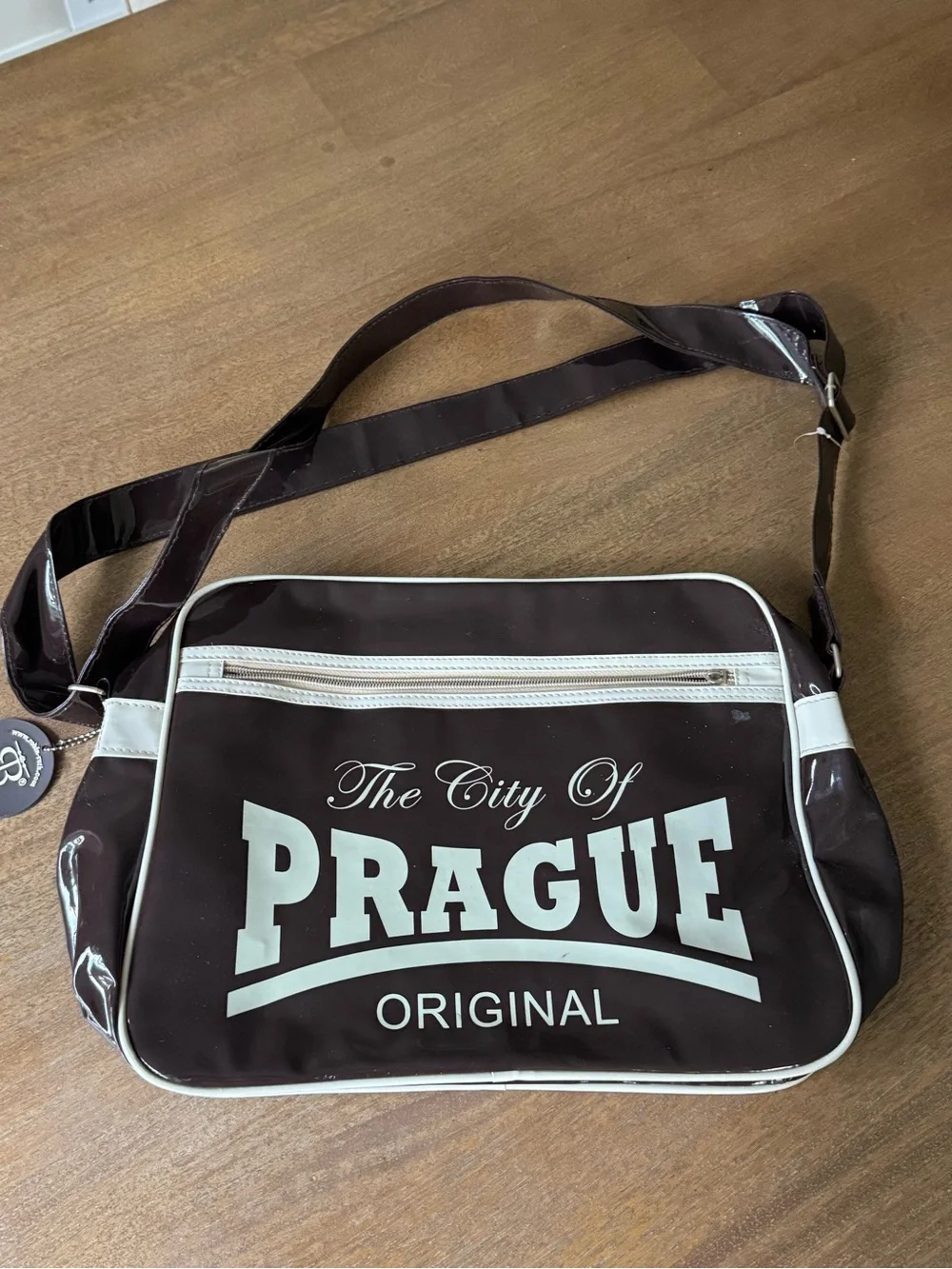 Original Prague City Brown Retro Messenger Bag